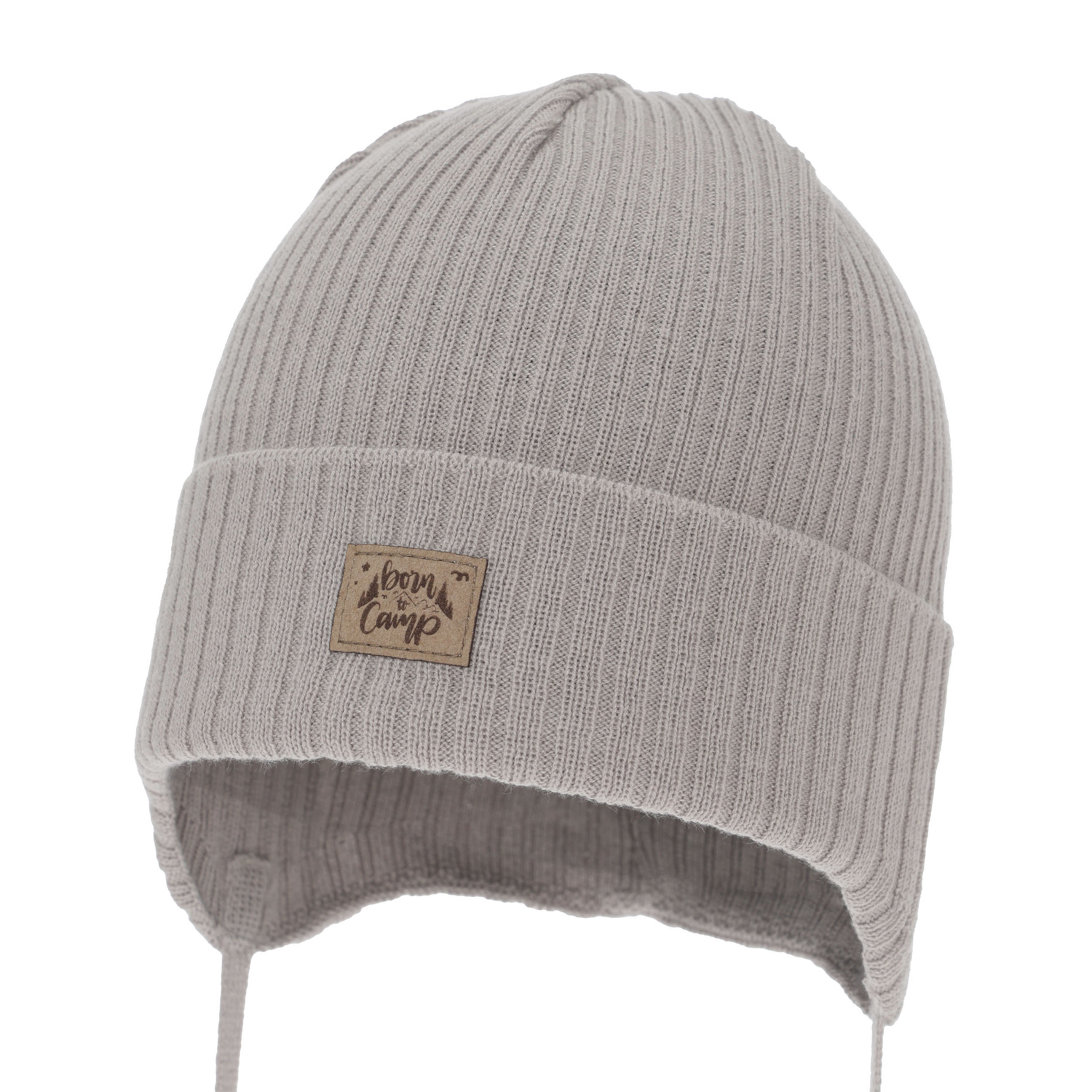 Bonnet automne/printemps garçon, beige, avec liens, avec coton, Fenris