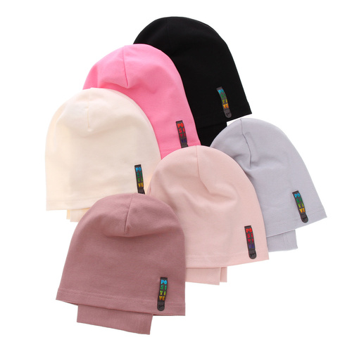 Ensemble automne/printemps fille: bonnet et snood, rose, en coton, Flores