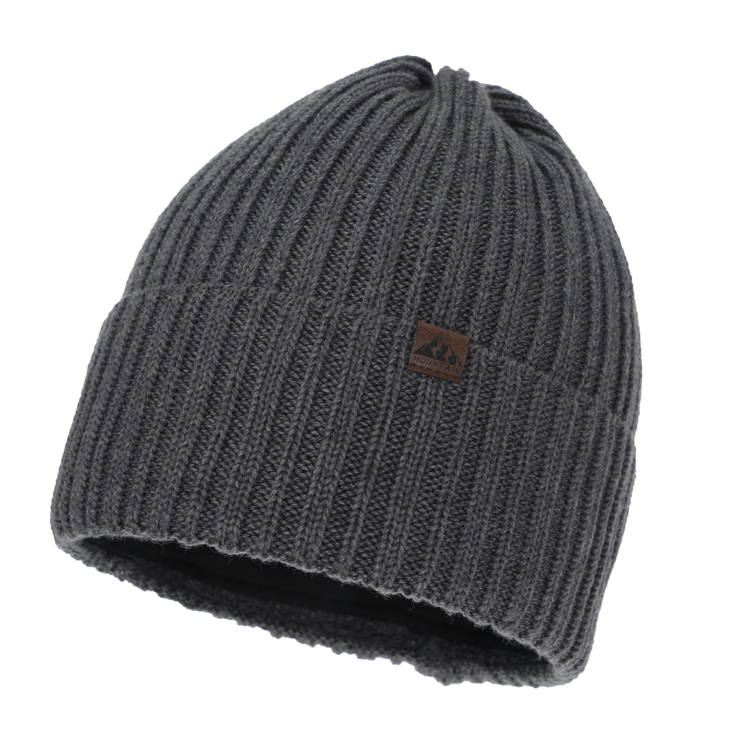 Bonnet d'hiver homme, gris, avec laine mérinos, Huno
