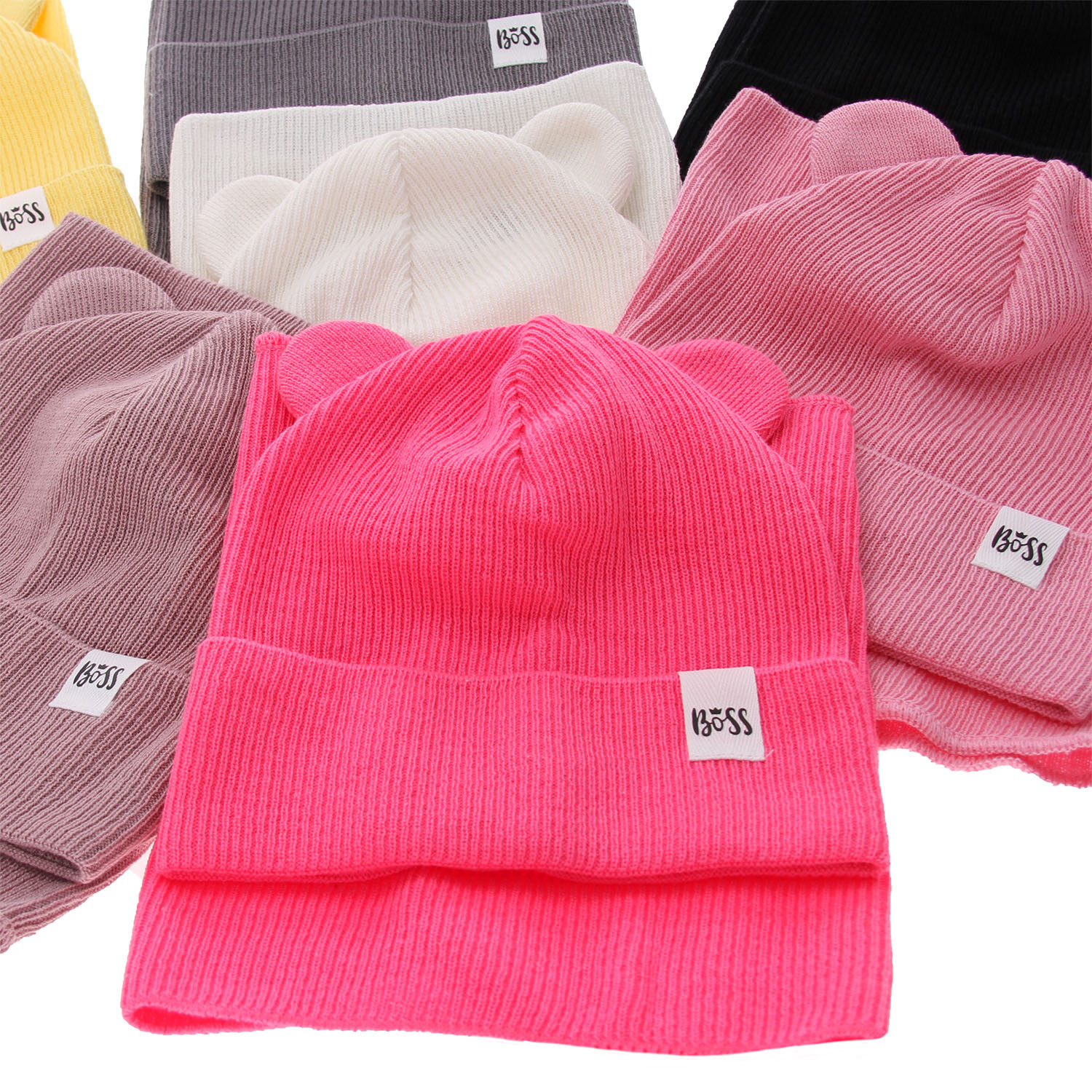 Ensemble automne/printemps fille: bonnet et snood, avec coton, rose, Kajra