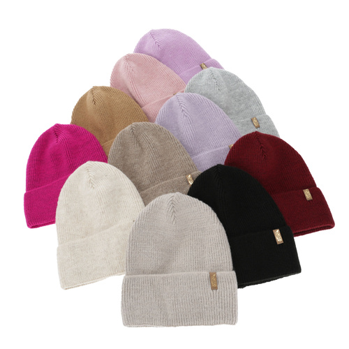 Bonnet d'hiver femme, gris, avec laine mérinos, Tahoe