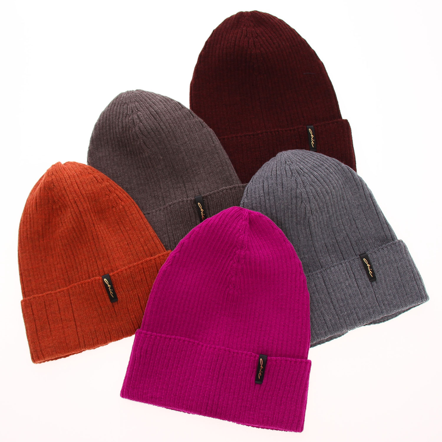 Bonnet d'hiver femme, bordeau, 100% Laine Mérinos, Megan