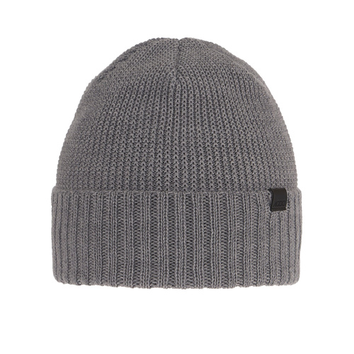 Bonnet d'hiver homme, jasnoszary, avec laine mérinos, Sewer
