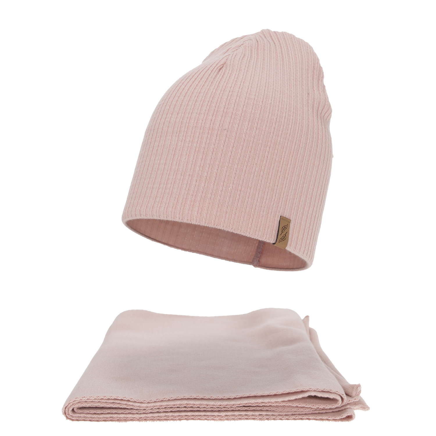 Ensemble d'hiver femme: bonnet et écharpe, rose, Fena