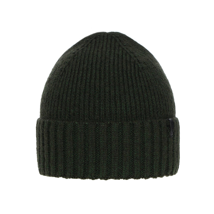 Bonnet d'hiver homme, vert, avec laine mérinos, Nori