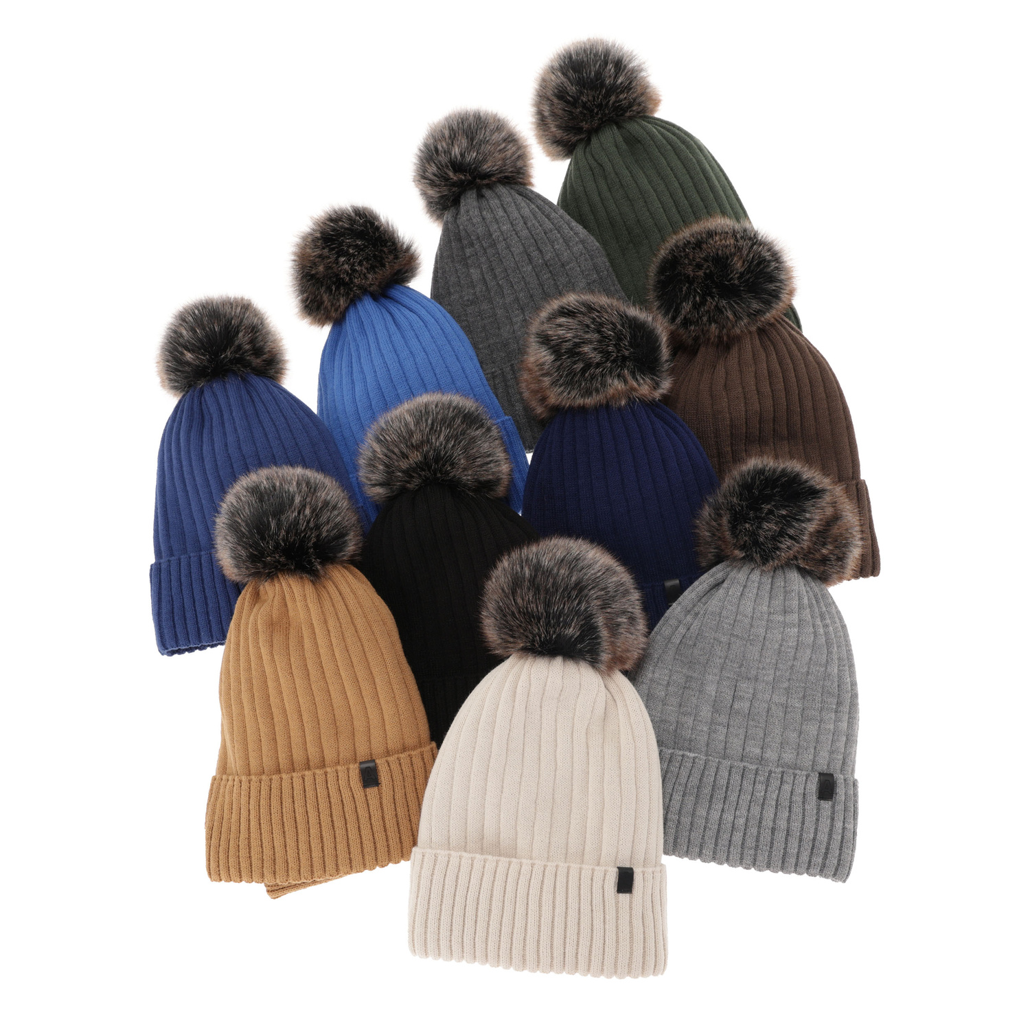 Ensemble d'hiver garçon: bonnet et snood, noir, avec pompon, Relax