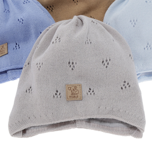 Bonnet automne/printemps garçon, bleu, avec liens, Slate