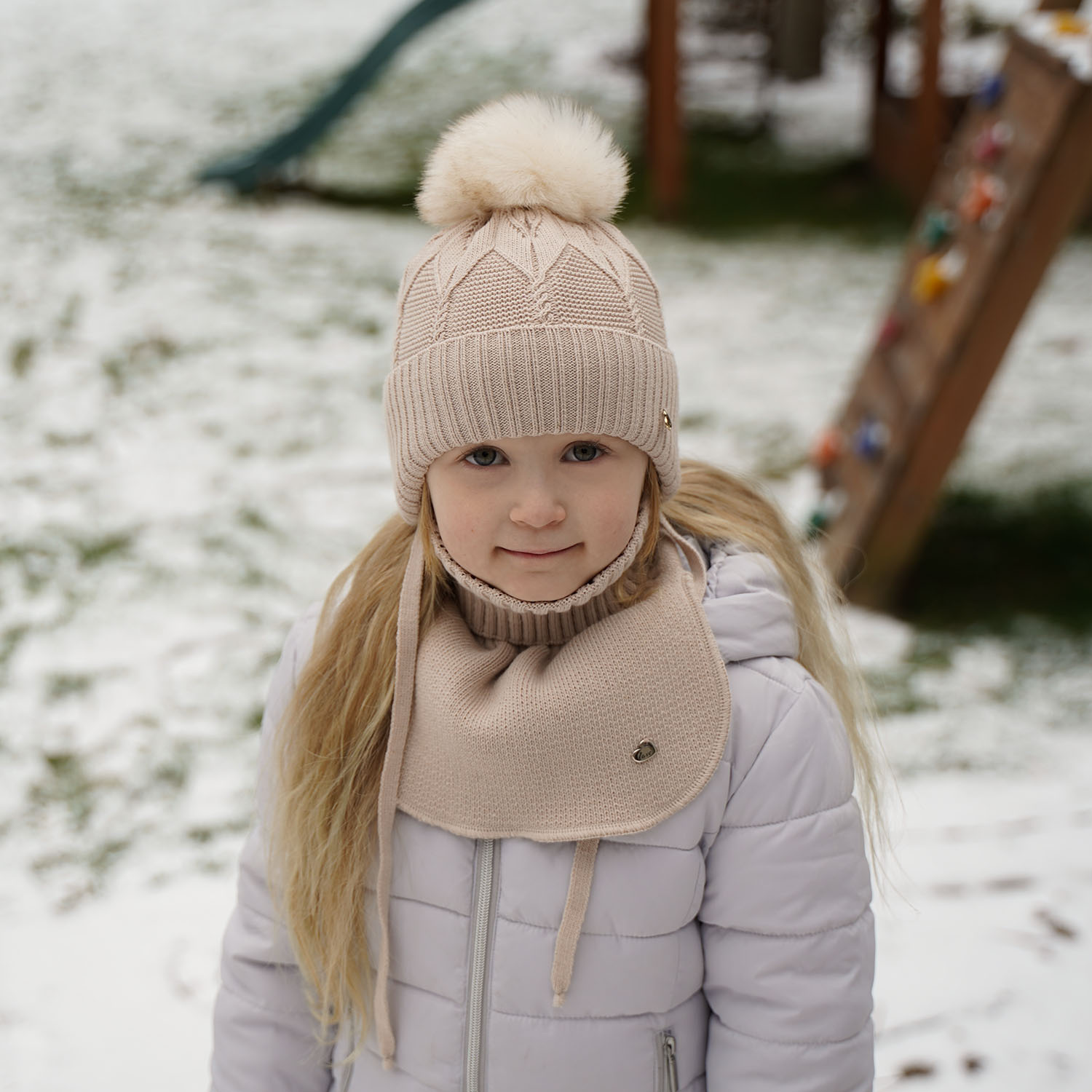 Snood d'hiver fille, violet, Pixi
