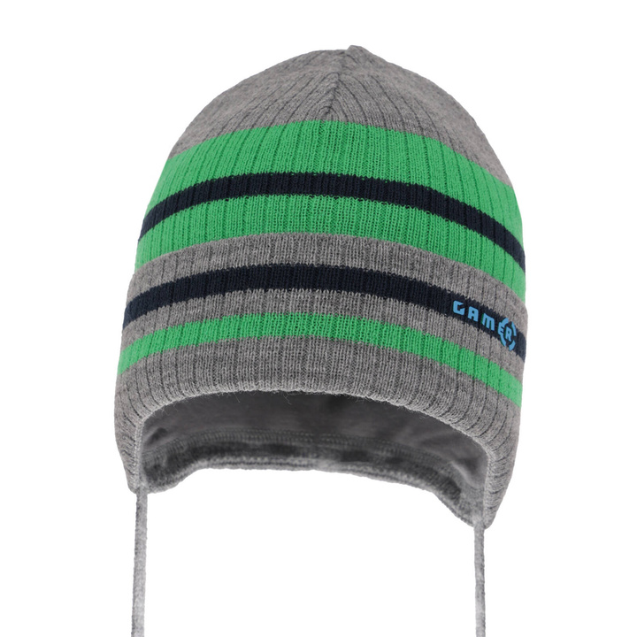 Bonnet automne/printemps garçon, gris, avec liens, Oleander