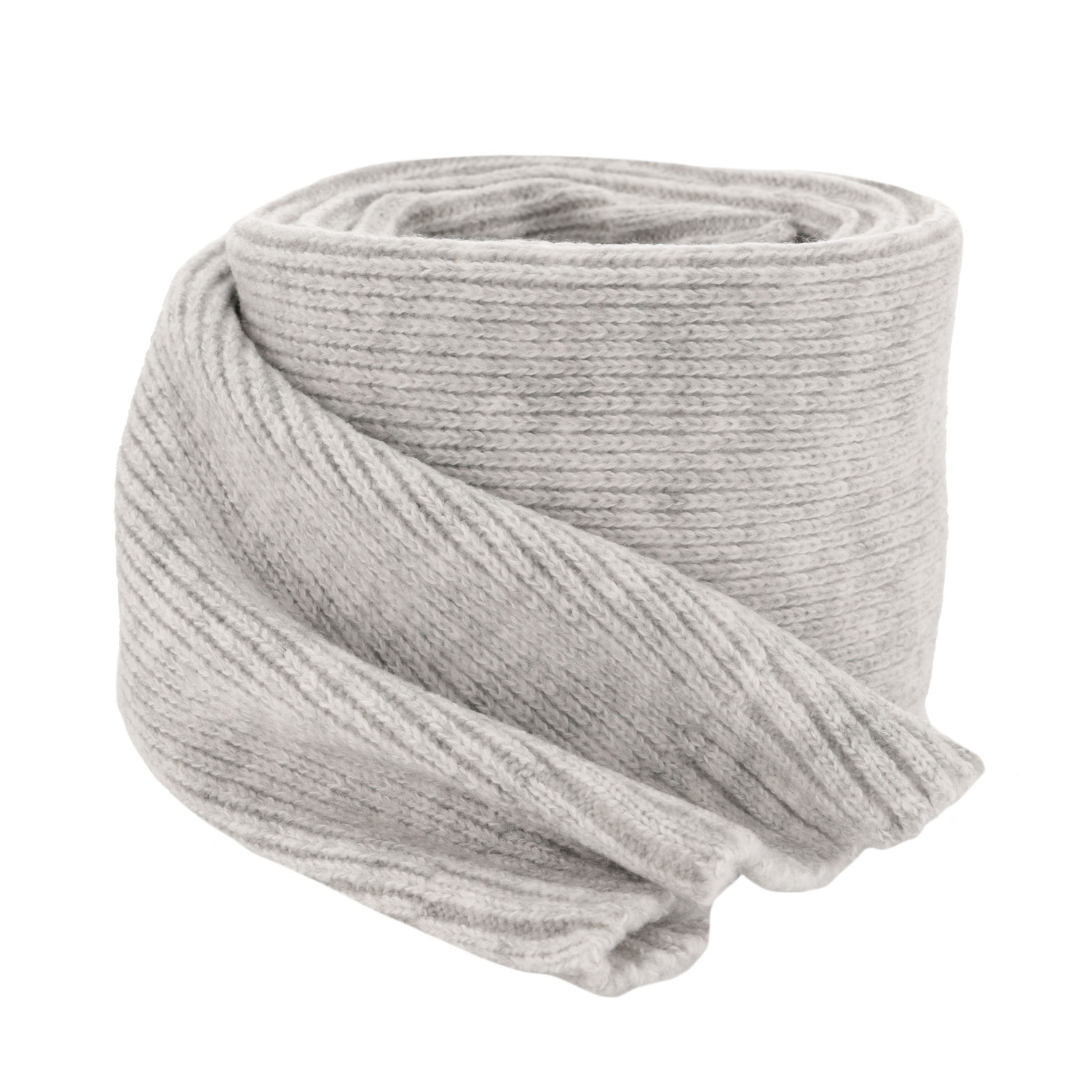 Écharpe d'hiver femme, gris clair, avec laine mérinos, Loretta