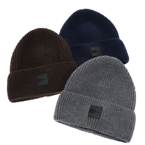 Bonnet d'hiver homme, brun, avec laine mérinos, Iron