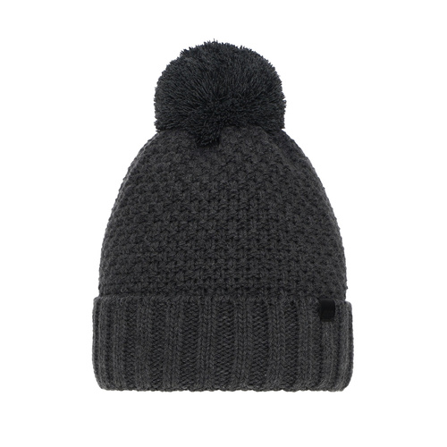 Bonnet d'hiver garçon, gris, avec pompon, Polins