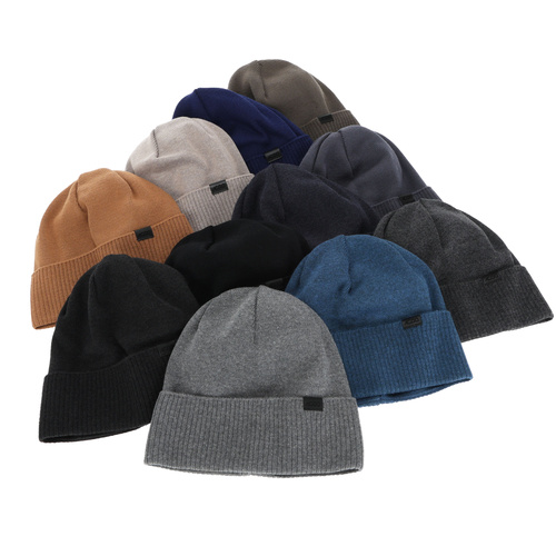 Bonnet d'automne et de printemps pour homme, avec coton, bleu marine, Remon