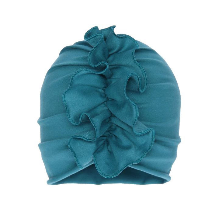 Bonnet automne/printemps fille, émeraude, en coton, Werka