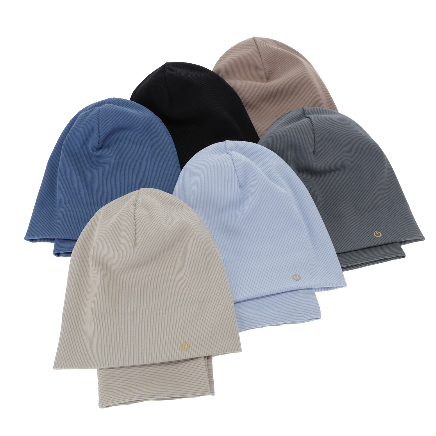 Ensemble automne/printemps garçon: bonnet et snood, en coton, bleu, Desider