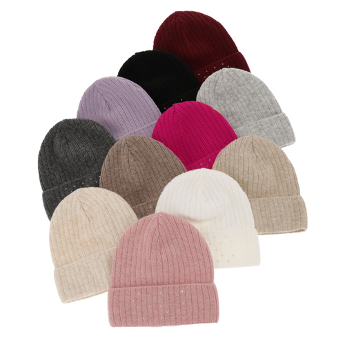 Bonnet d'hiver femme, noire, élégant, Gizmena