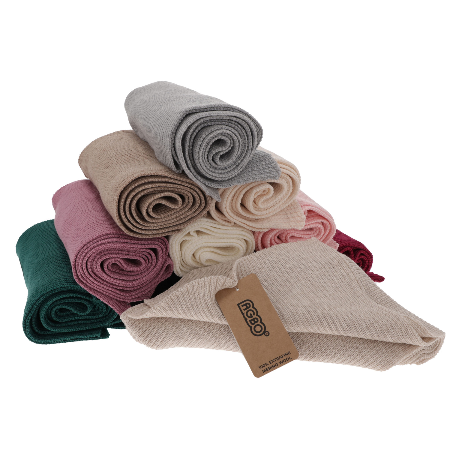 Écharpe d'hiver femme, marron, 100% laine mérinos, Jessica