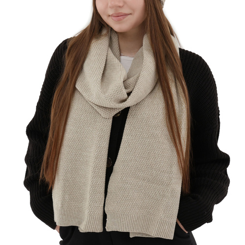 Écharpe d'hiver femme, beige, Agora
