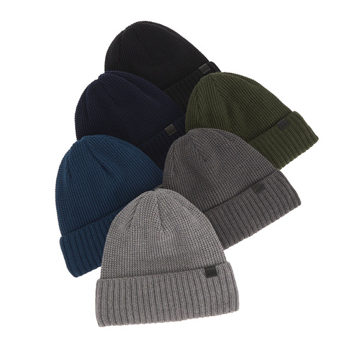 Bonnet d'hiver homme, bleu, avec laine mérinos, Sewer