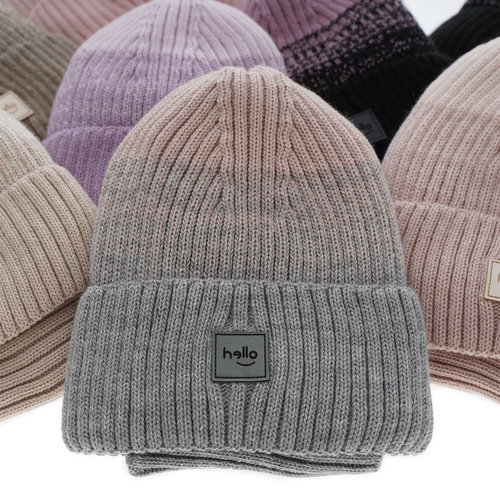 Ensemble d'hiver fille: bonnet et snood, noir, Tasha
