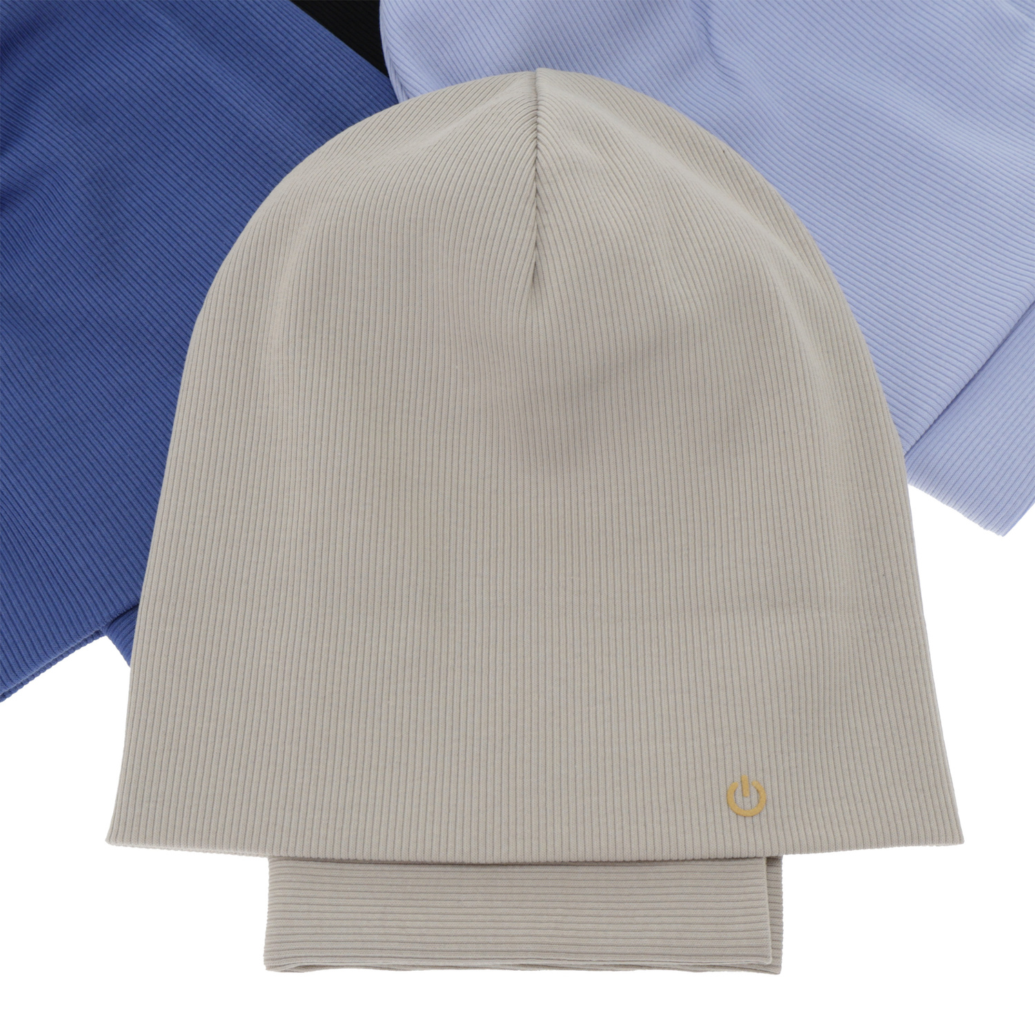 Ensemble automne/printemps garçon: bonnet et snood, en coton, beige, Desider