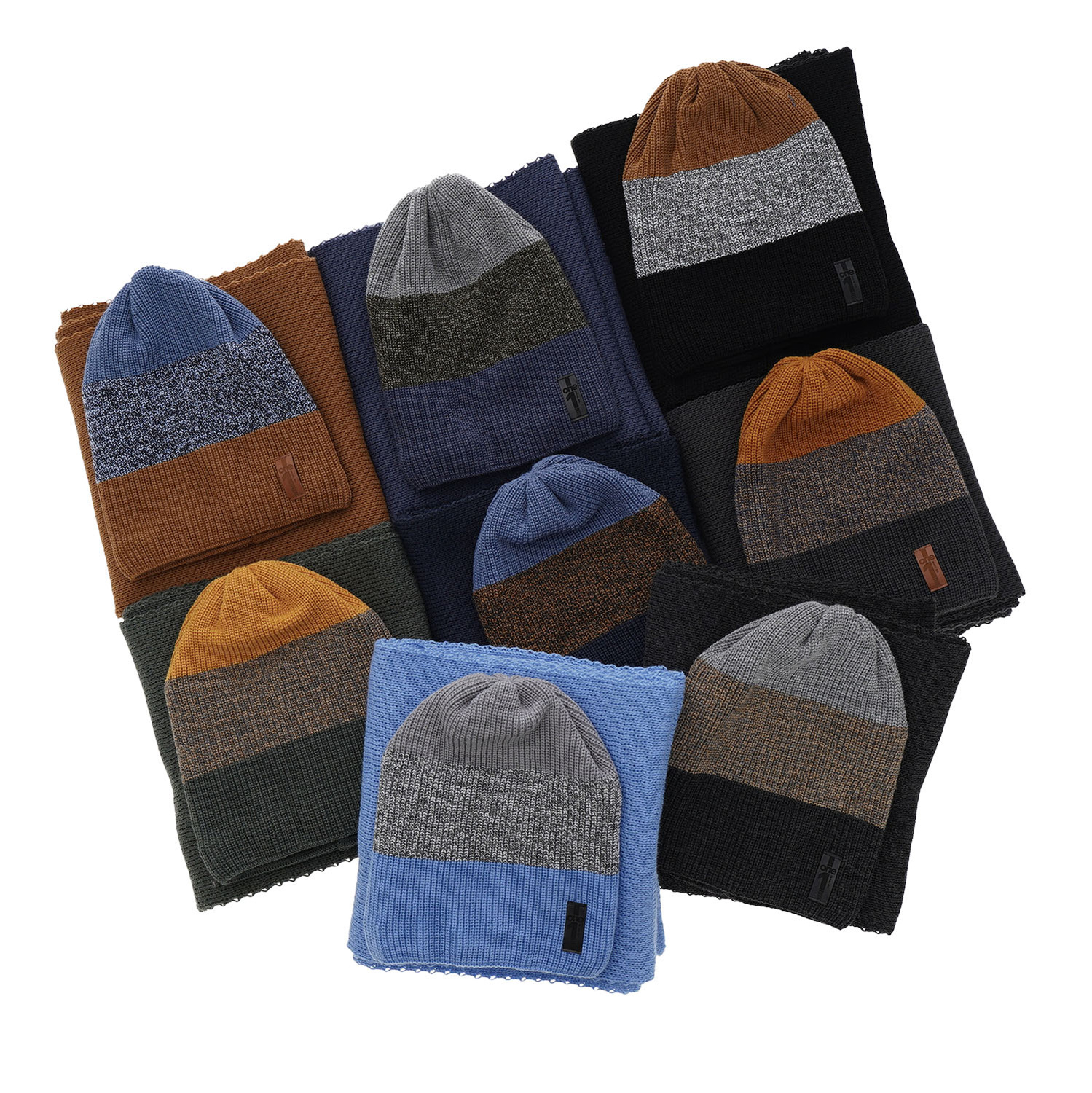 Ensemble d'hiver garçon: bonnet et écharpe, bleu marine, Sonik