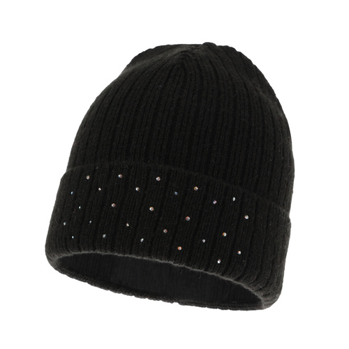 Bonnet d'hiver femme, noire, élégant, Gizmena