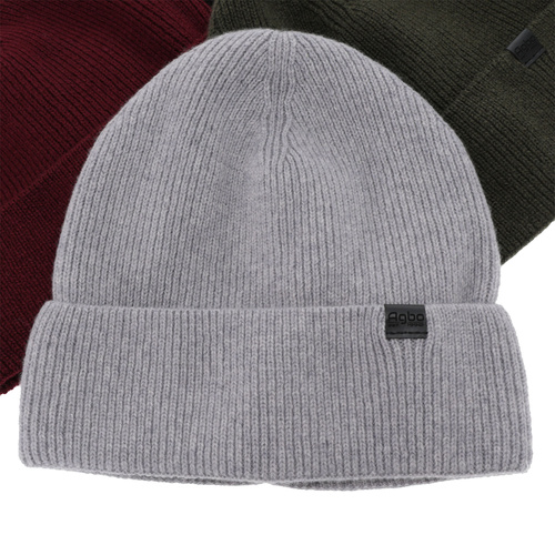 Bonnet d'hiver homme, khaki, avec laine mérinos et cachemire, Arwen