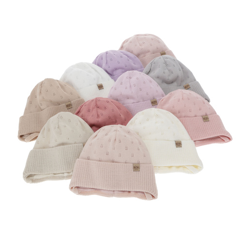 Bonnet automne/printemps fille, crème, avec liens, Froya