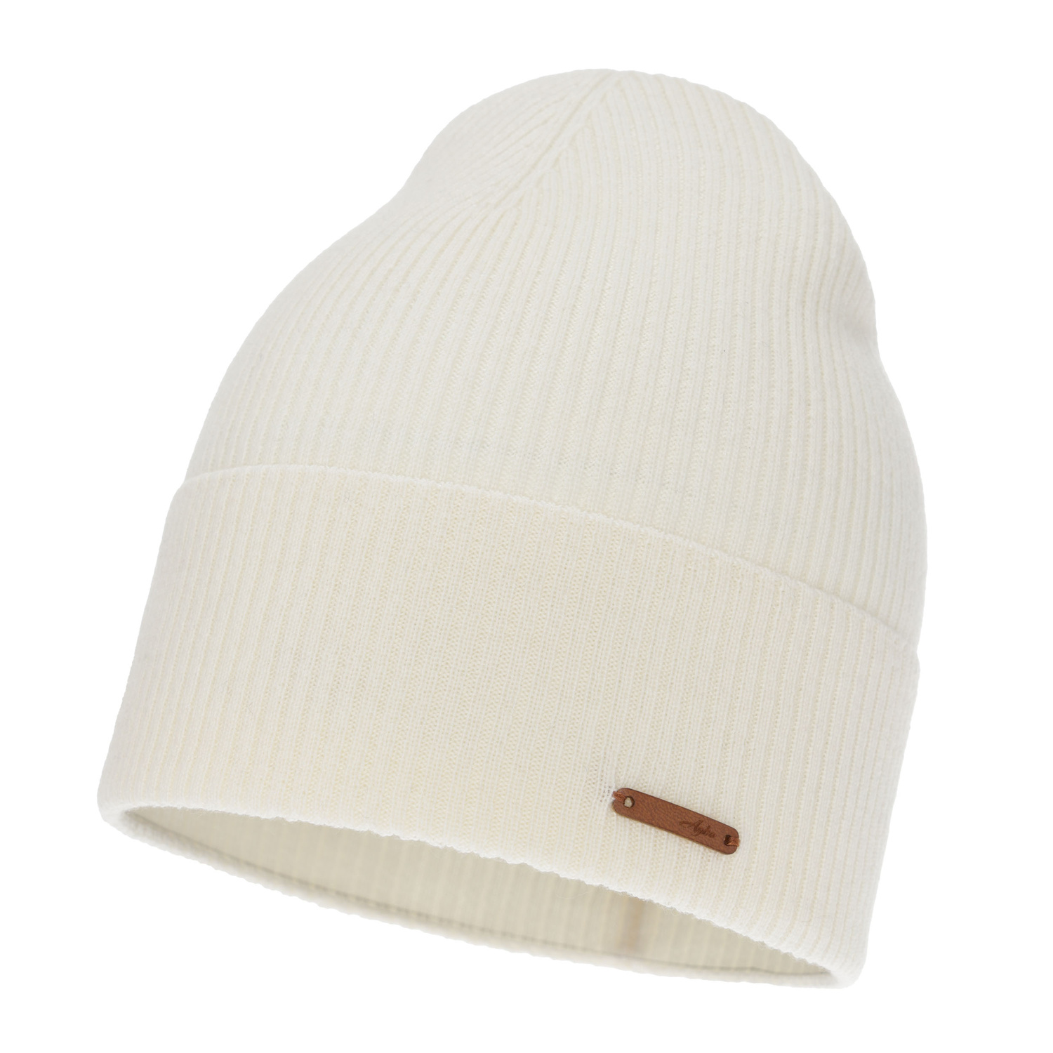Bonnet automne/printemps femme, crème, 100% Laine Mérinos, Flerra