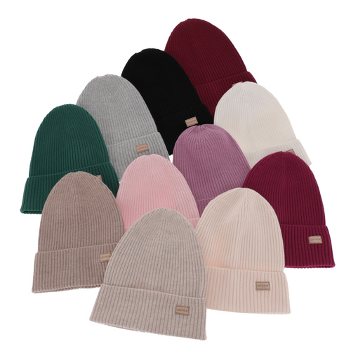 Bonnet d'hiver femme, automne/printemps, marron, 100% Laine Mérinos, Sophie