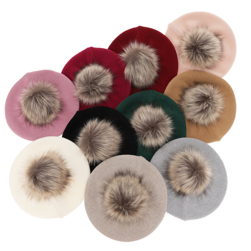 Beret d'hiver femme, violet, avec laine mérinos, Bonnie