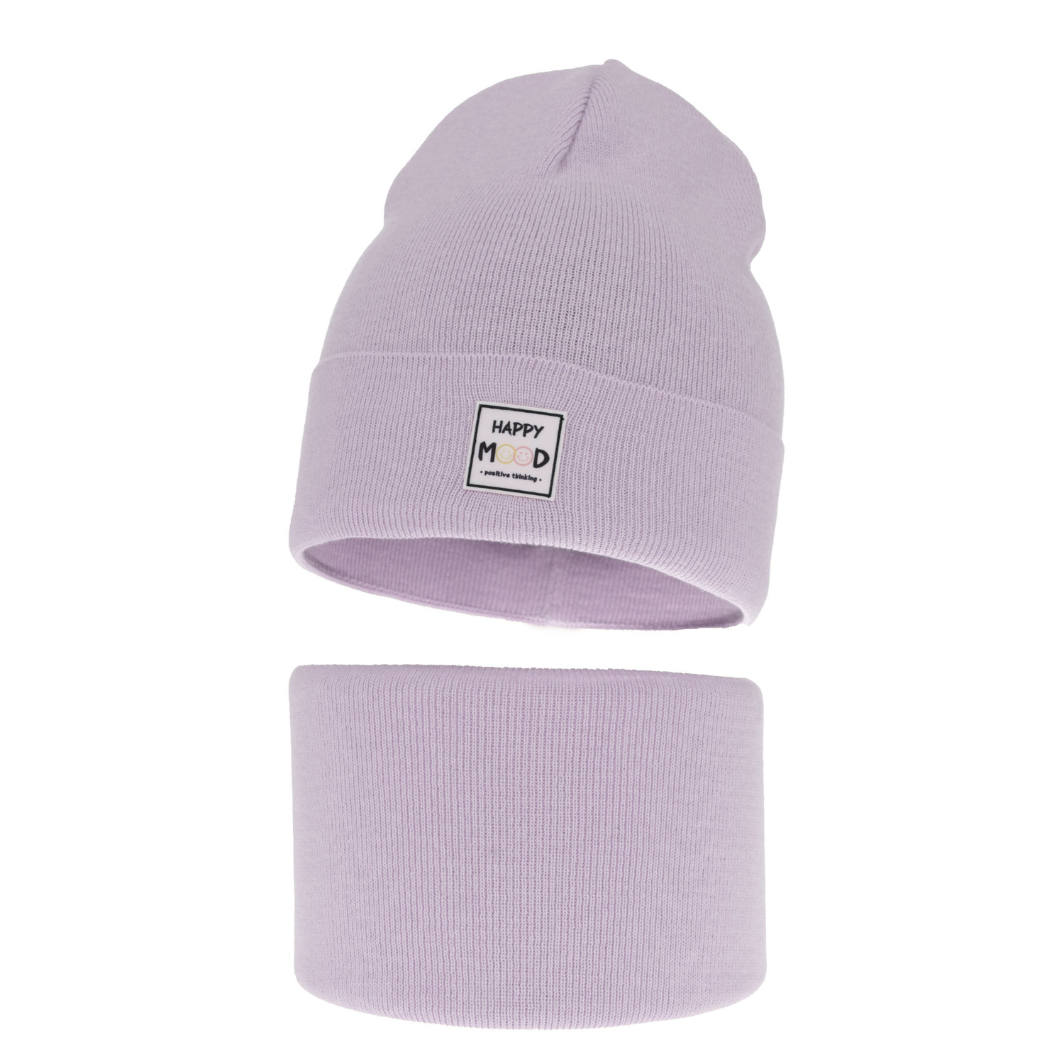 Ensemble automne/printemps fille: bonnet et snood, avec coton, violet, Mersila