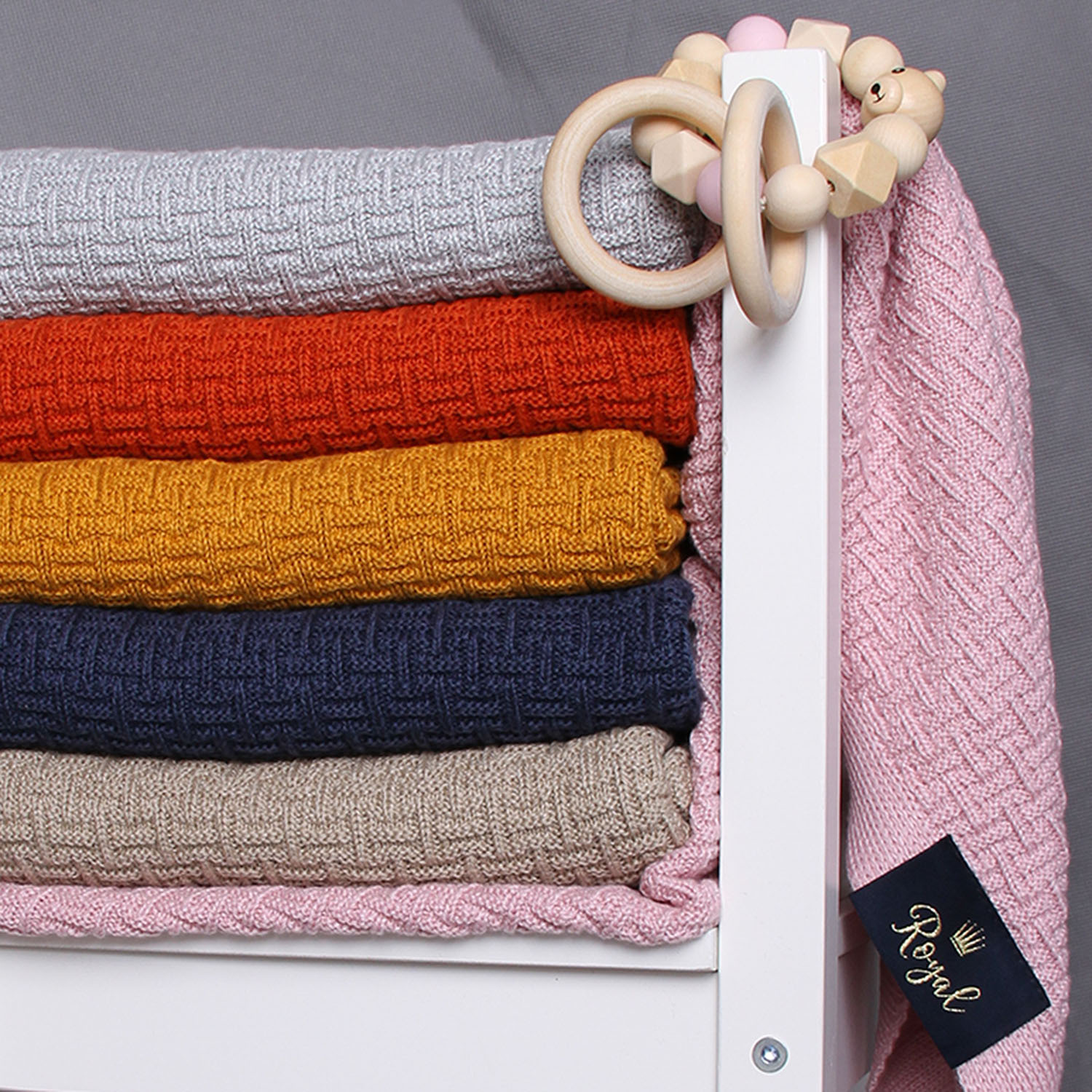 Couverture bambou-coton pour bébé, automne/printemps, couleur brique, délicat, Pony