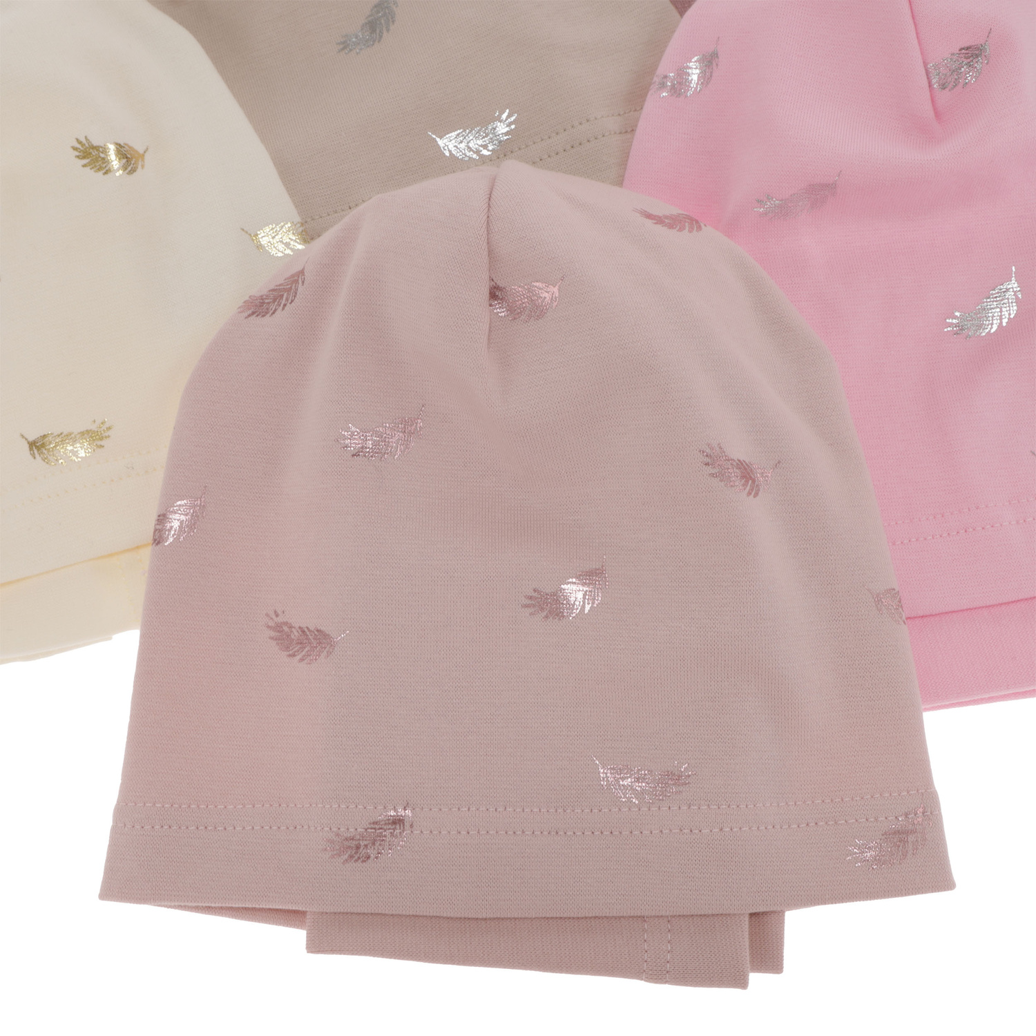Ensemble automne/printemps fille: bonnet et snood, crème, en coton, Florena