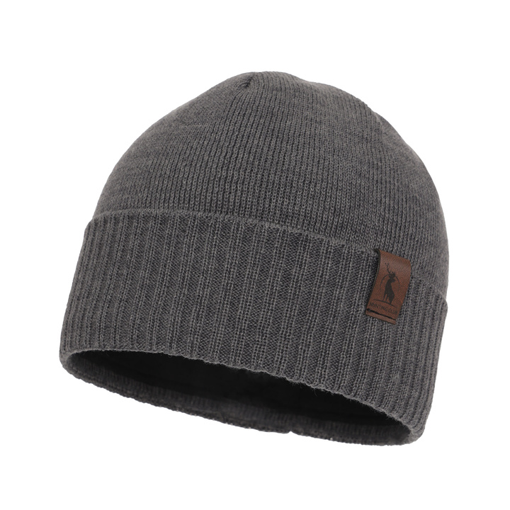Bonnet d'hiver homme, gris, avec laine mérinos, Hogan