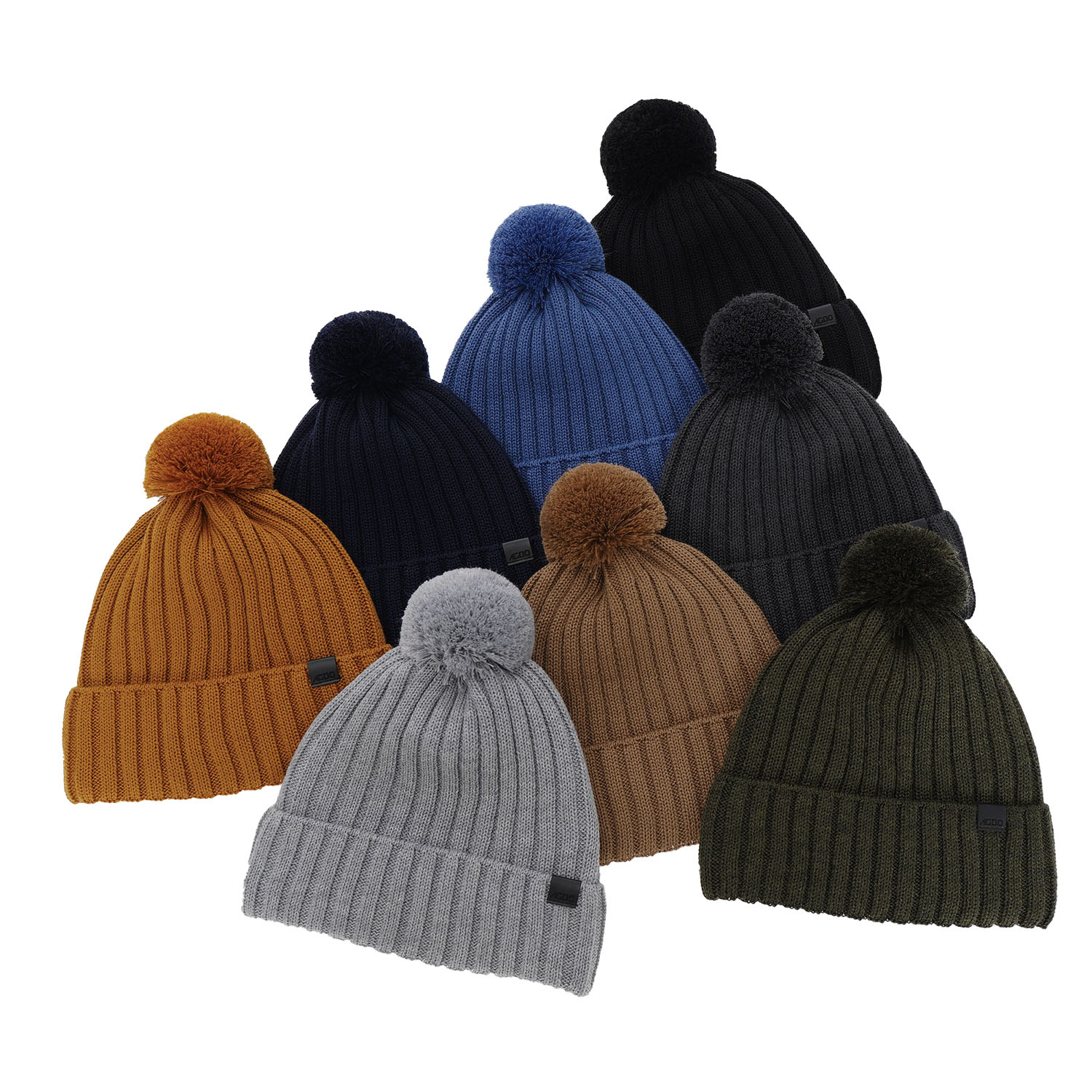 Bonnet d'hiver homme, khaki, avec laine mérinos, Korynt