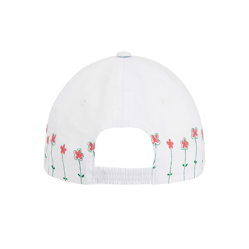 Casquette fille, blanc, avec visière rose, avec lapin, Ola