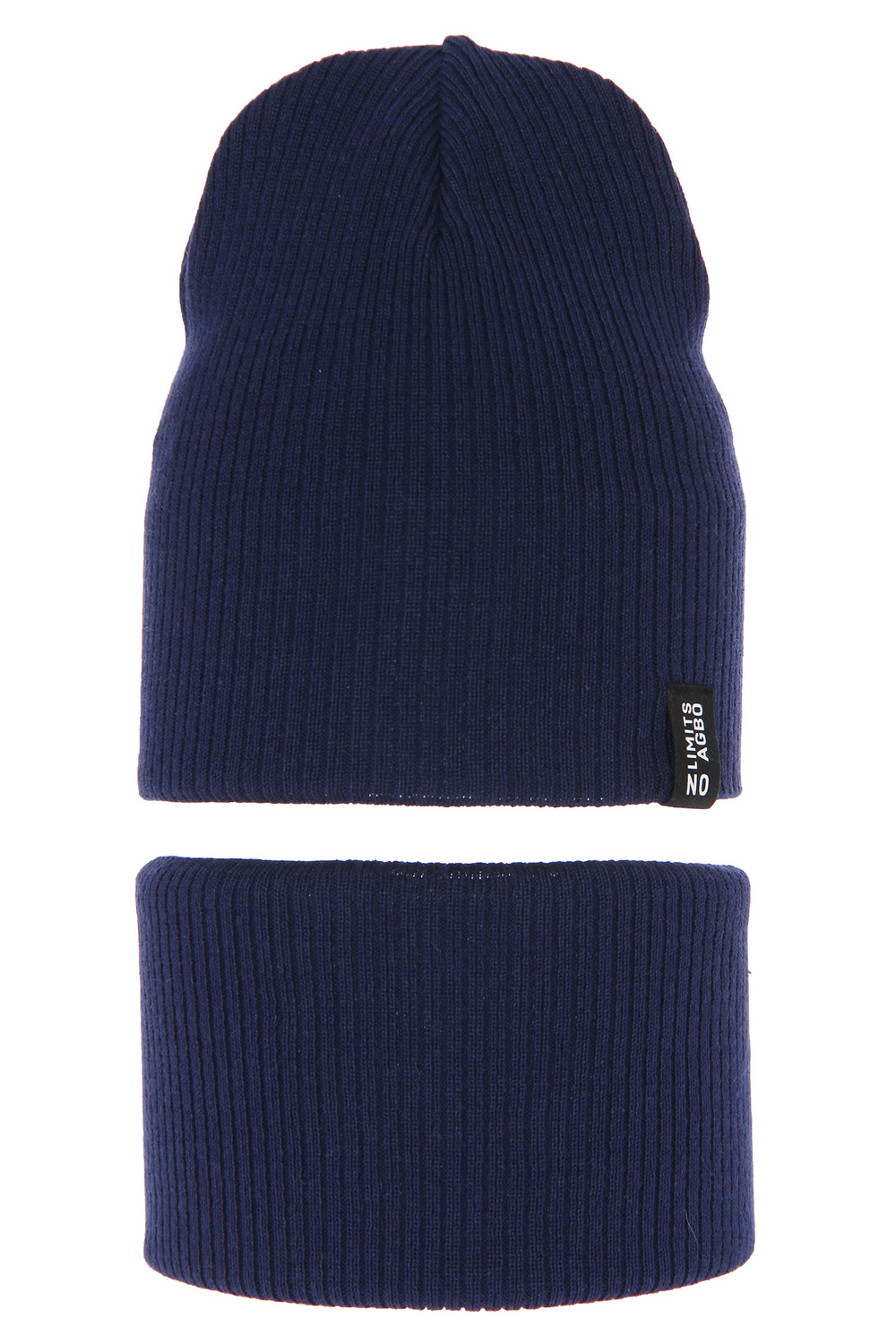 Ensemble automne/printemps garçon: bonnet et snood, avec coton, bleu marine, Tunis