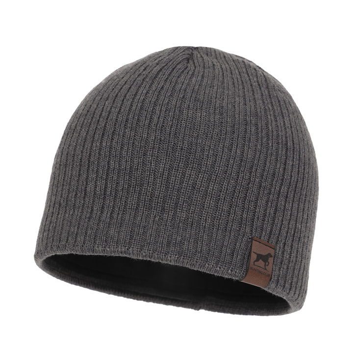 Bonnet d'hiver homme, gris, avec laine mérinos, Bird