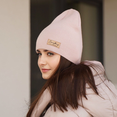 Ensemble automne/printemps femme: bonnet et écharpe, rose, Zula