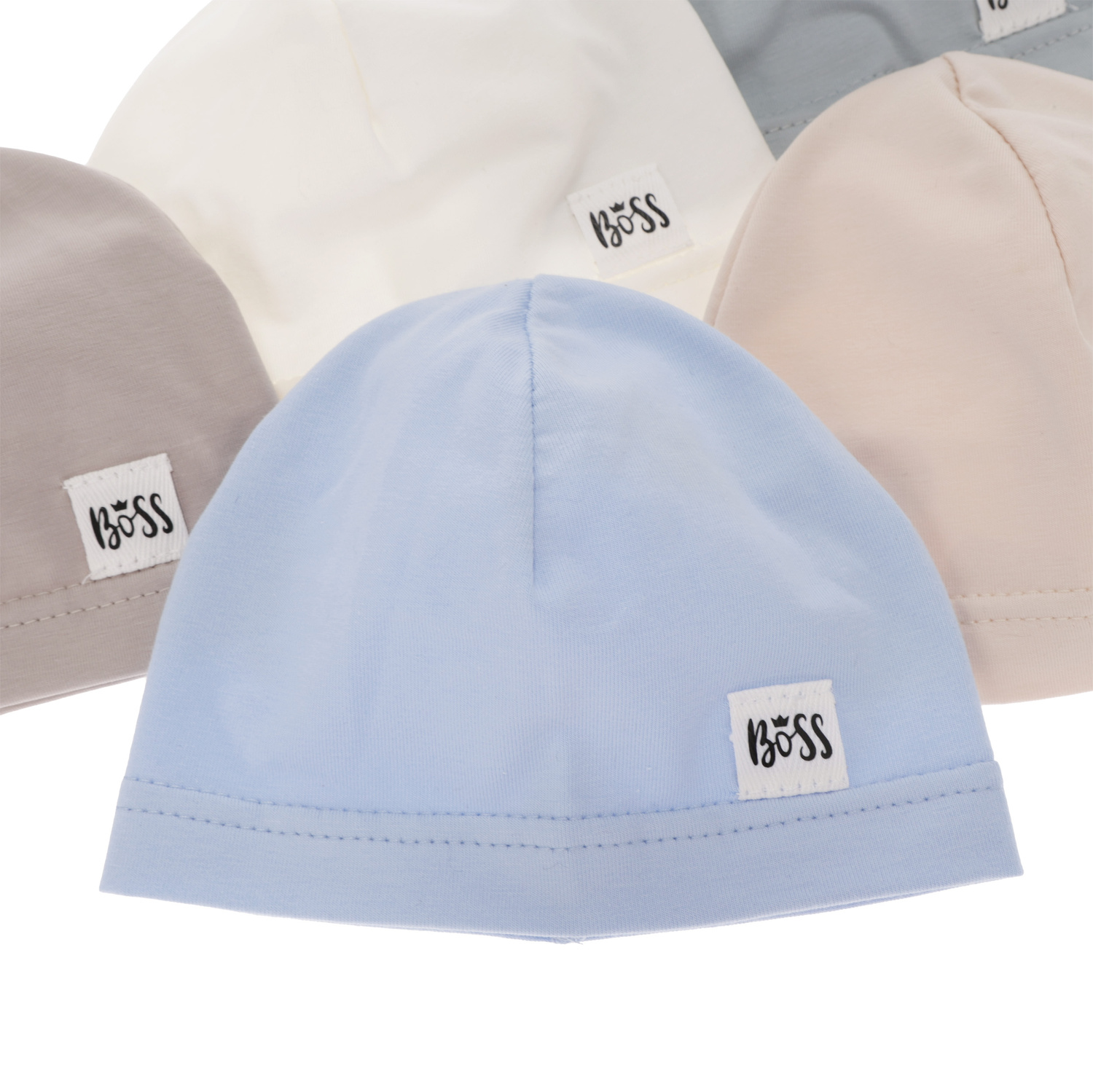 Bonnet automne/printemps garçon, beige foncé, coton, Niki