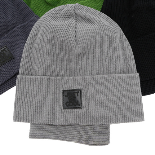 Ensemble automne/printemps garçon: bonnet et snood, avec coton, gris clair, Jonas