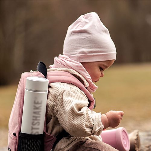 Ensemble automne/printemps fille: bonnet et snood, rose, coton, Hazelka