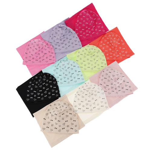 Ensemble automne/printemps fille: bonnet et snood, corail, en coton, Lovena