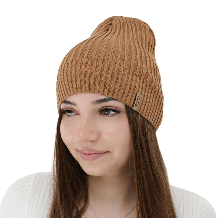 Bonnet de femme pour le printemps et l'automne, avec coton, camel, Mirona