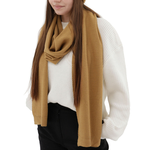 Écharpe d'hiver femme, camel, Agora