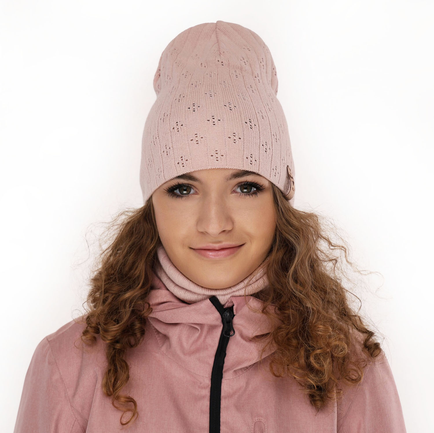 Ensemble automne/printemps fille: bonnet et snood, avec coton, vert, Felicity