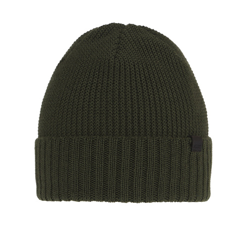 Bonnet d'hiver homme, verte, avec laine mérinos, Sewer