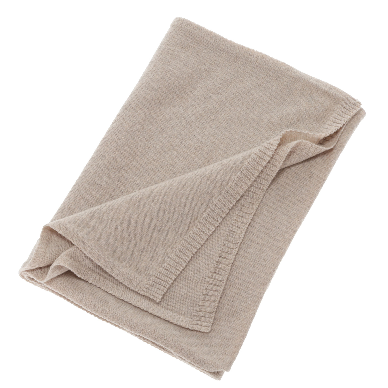 Écharpe d'hiver femme, beige clair, laine mérinos avec cachemire, Irenia